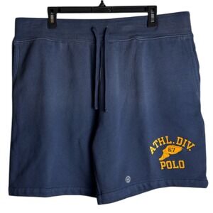 Polo Ralph Lauren Mens 2XL Navy Blue Athletic‎ Jersey Knit Sweat Shorts NWT